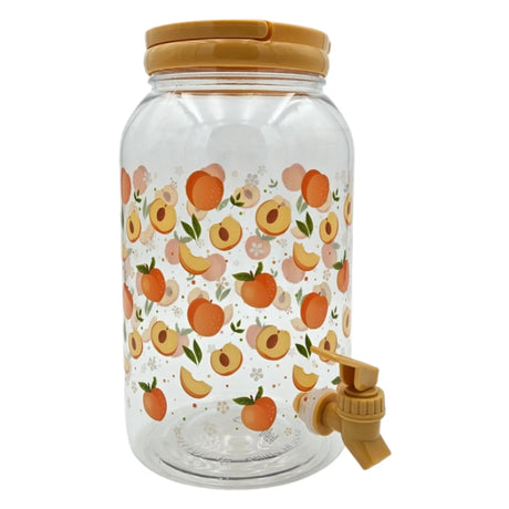 Saftspender Getränkespender mit Zapfhahn 3,75 Liter Kunststoff Wasserspender Pfirsich - Getränkespender