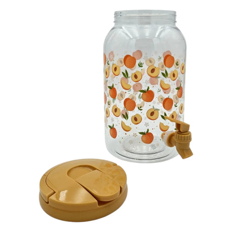 Saftspender Getränkespender mit Zapfhahn 3,75 Liter Kunststoff Wasserspender Pfirsich - Getränkespender