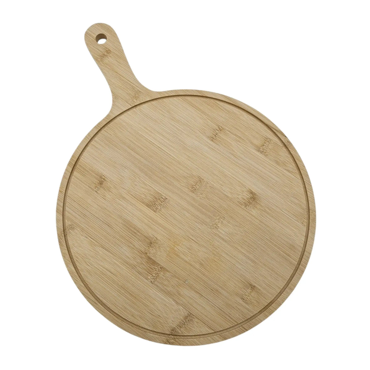 Schneibebrett Pizzabrett Servierbrett Dekobrett Bambus 43x31 Saftrille Holzbrett - Holzbrett