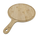 Schneibebrett Pizzabrett Servierbrett Dekobrett Bambus 43x31 Saftrille Holzbrett - Holzbrett