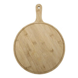 Schneibebrett Pizzabrett Servierbrett Dekobrett Bambus 43x31 Saftrille Holzbrett - Holzbrett