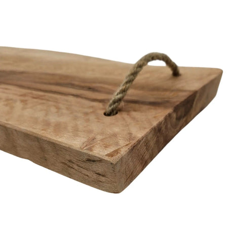 Serviertablett Holz Servierbrett Anrichteplatte Platte Tablett braun 50 cm Lang - Serviertablett