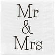 Servietten Mr & Mrs Hochzeit Papierservietten Feier Fest 80 Stück weiß 33x33 cm - Servietten