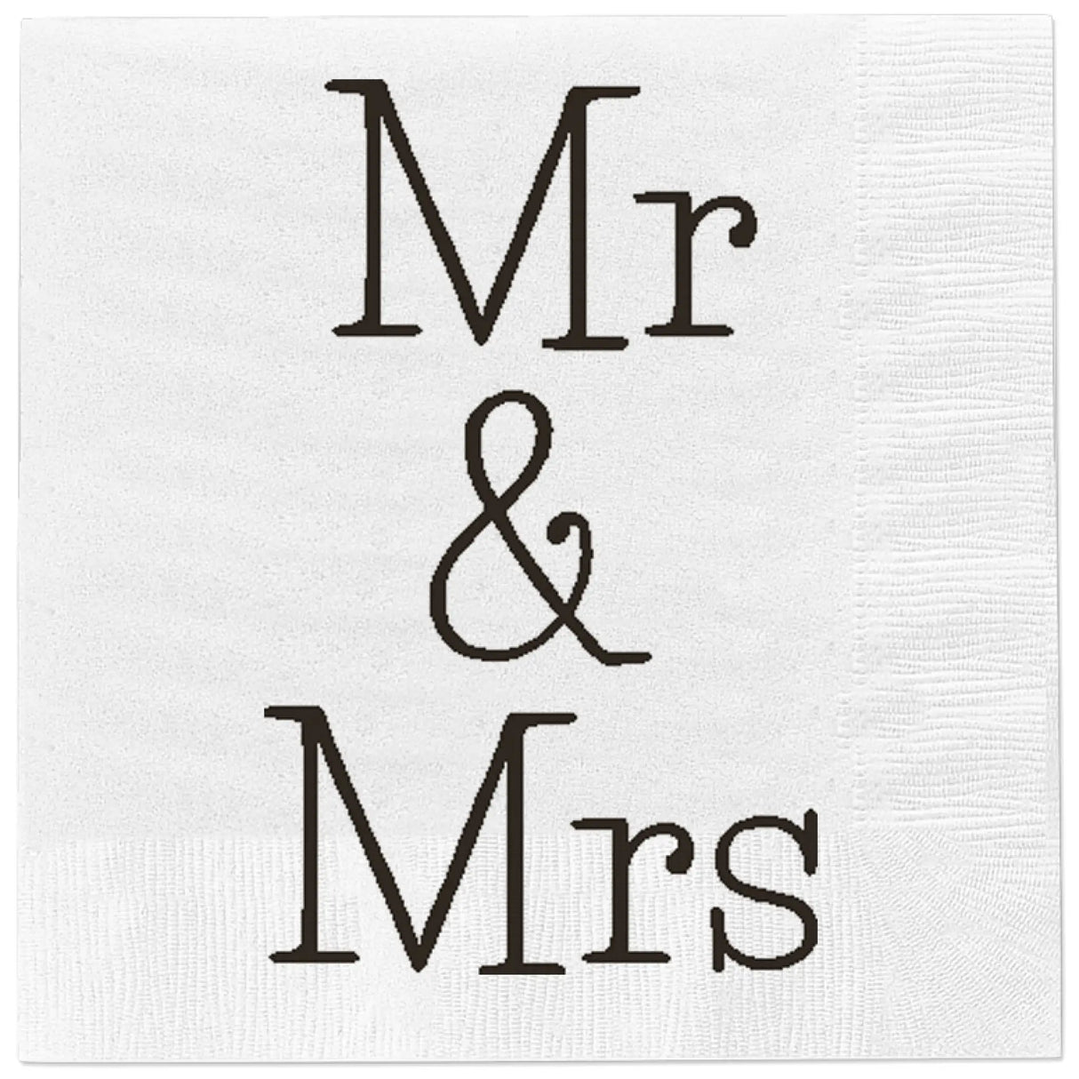 Servietten Mr & Mrs Hochzeit Papierservietten Feier Fest 80 Stück weiß 33x33 cm - Servietten