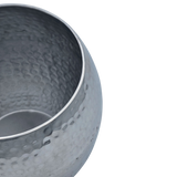 Übertopf Blumentopfe Silber Pflanztopf Deko 2er Set glänzend rund