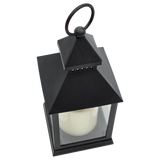 Lantern LED with timer battery-operated flickering light lantern black decoration