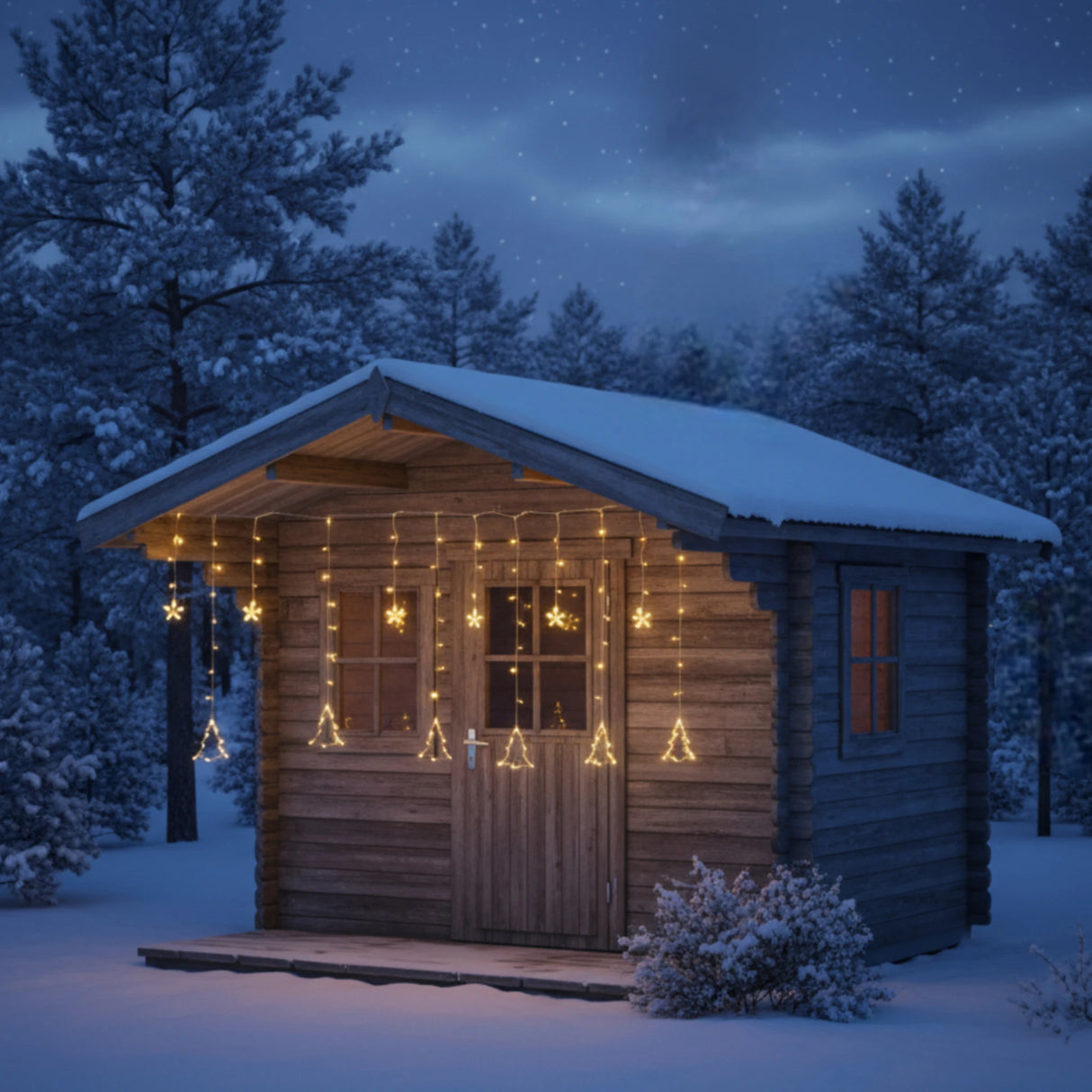 Fairy lights Christmas decoration Christmas tree star 138 LED indoor outdoor star curtain