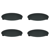 Kerzenhalter schwarz 4 Stück Stumpenkerzen Teller Kerzenteller Weihnachten 12 cm