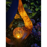 Solarleuchte SKY Solar Solarlampe schwarz Metall Höhe 90 cm Flamme - Solarleuchte