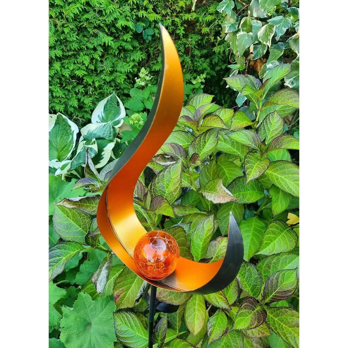 Solarleuchte SKY Solar Solarlampe schwarz Metall Höhe 90 cm Welle - Solarleuchte