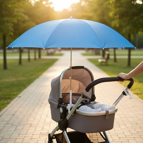 Sonnenschirm Buggy Kinderwagen Sonnenliege Sonnenschutz UV 50+ Pink Blau 100 cm - Sonnenschirm