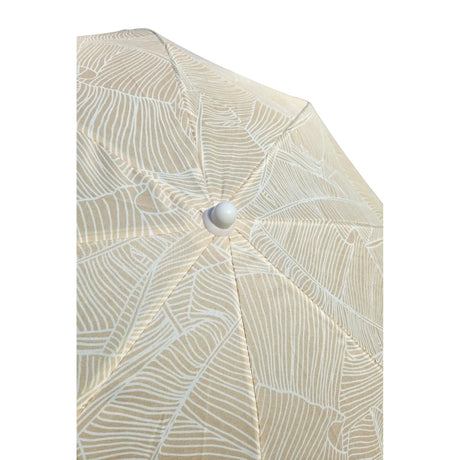 Sonnenschirm Strandschirm Balkonschirm grün creme braun 160 cm UV Schutz 30+ - Sonnenschirm