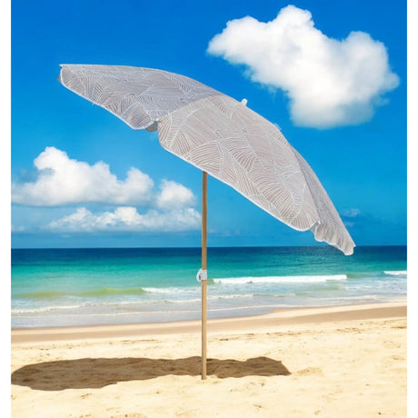 Sonnenschirm Strandschirm Balkonschirm grün creme braun 160 cm UV Schutz 30+ - Sonnenschirm