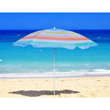 Sonnenschirm Strandschirm Balkonschirm UV Schutz 30+ gestreift 155 cm bunt - Sonnenschirm