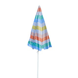 Sonnenschirm Strandschirm Balkonschirm UV Schutz 30+ gestreift 155 cm bunt - Sonnenschirm