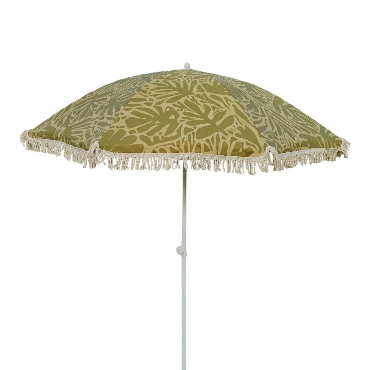 Sonnenschirm Strandschirm Gartenschirm BOHO UV30+ Balkonschirm Fransen - Grün - Sonnenschirm