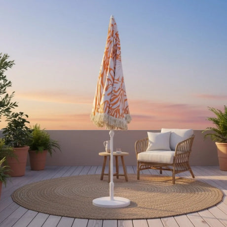 Sonnenschirm Strandschirm Gartenschirm BOHO UV30+ Balkonschirm Fransen - Sonnenschirm
