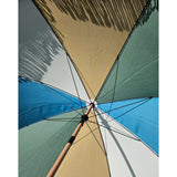 Sonnenschirm Strandschirm Schirm UV Schutz Fransen BLAU GRÜN knickbar Ø 170 cm - Sonnenschirm