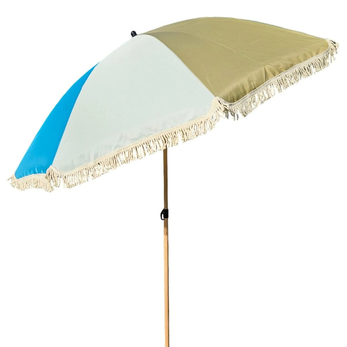 Sonnenschirm Strandschirm Schirm UV Schutz Fransen BLAU GRÜN knickbar Ø 170 cm - Sonnenschirm