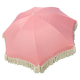 Sonnenschirm Strandschirm Schirm UV Schutz mit Fransen Tasche knickbar Ø 150 cm - Sonnenschirm