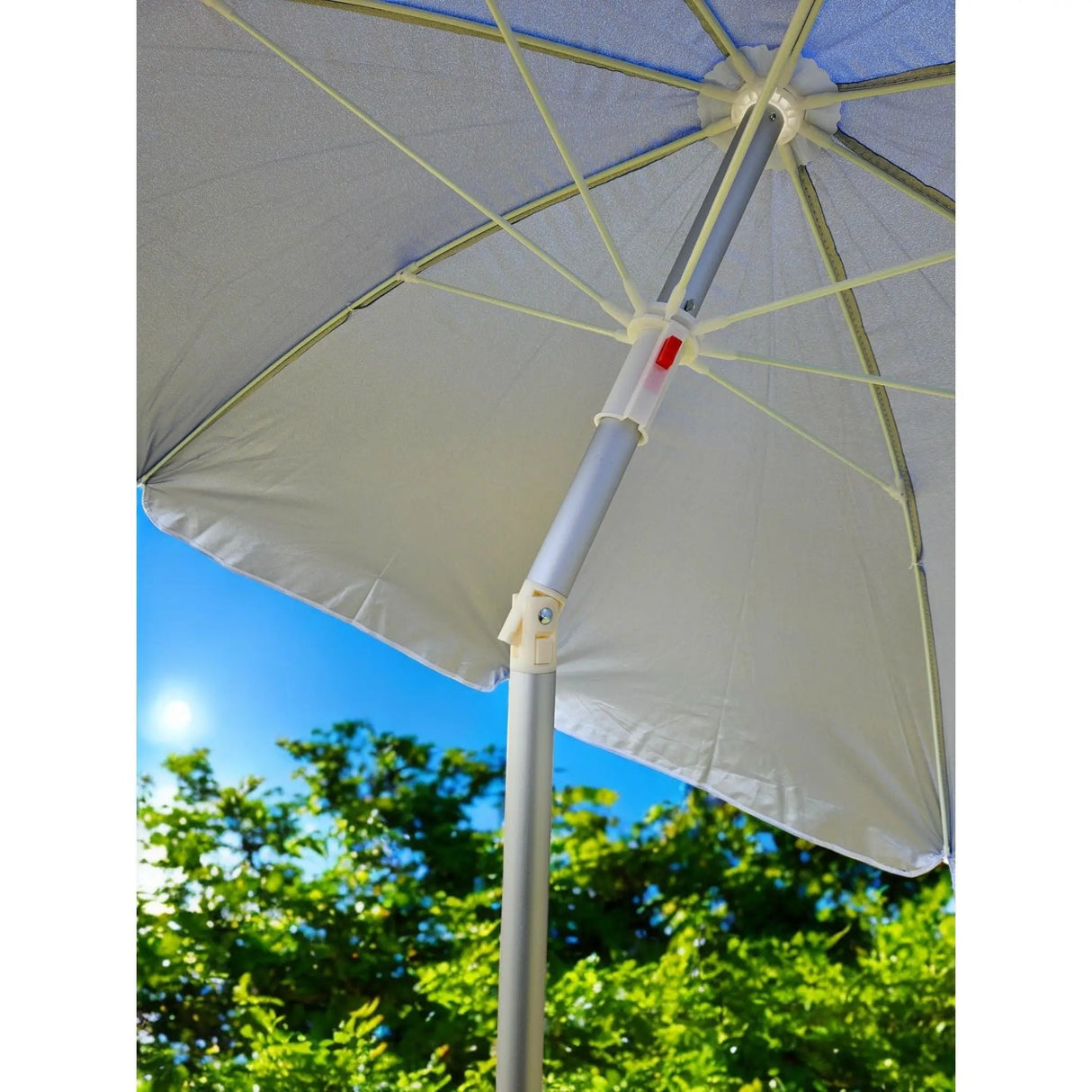 Sonnenschirm Strandschirm Strand Reise Stabil UV Schutz UPF 50+ blau 170 cm - Sonnenschirm