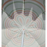 Sonnenschirm Strandschirm UV 30+ Balkonschirm grün blau Kreise Streifen - Sonnenschirm