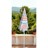 Sonnenschirm Strandschirm UV 30+ Balkonschirm grün blau Kreise Streifen - Sonnenschirm