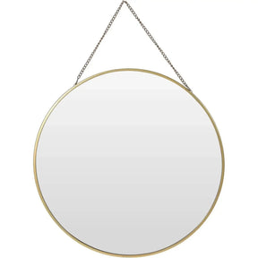 Spiegel rund Wandspiegel Schminkspiegel runder Dekospiegel Metall GOLD Ø 30 cm - Wandspiegel