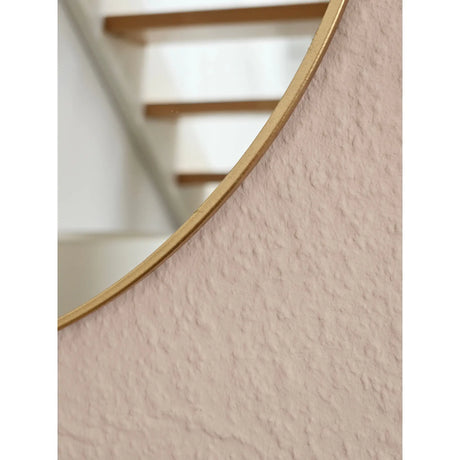 Spiegel rund Wandspiegel Schminkspiegel runder Dekospiegel Metall GOLD Ø 30 cm - Wandspiegel