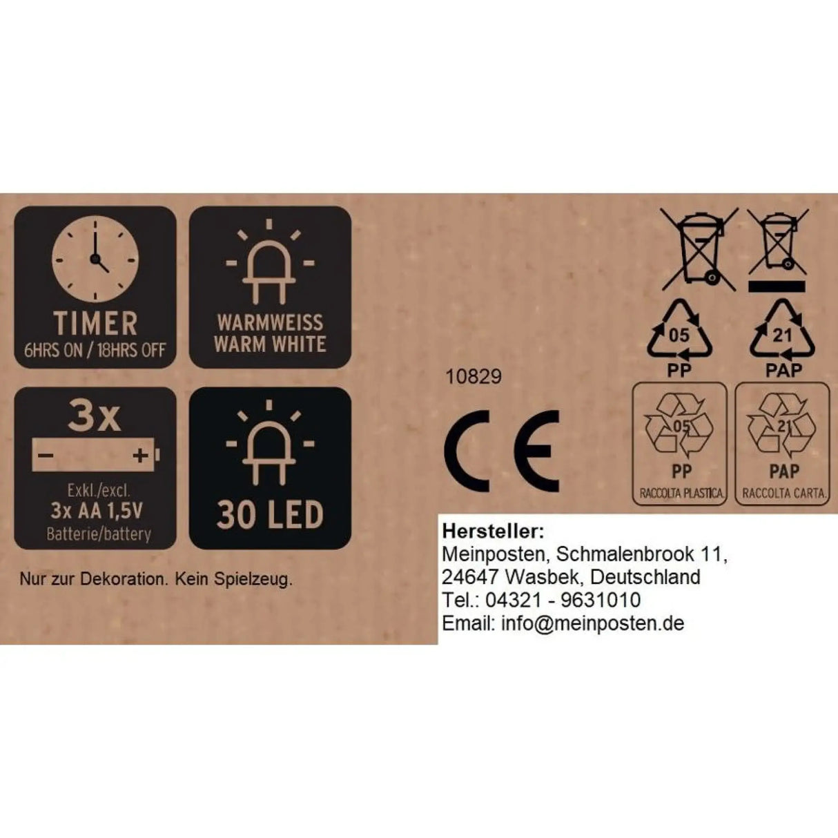 Stern LED warmweiß Weihnachtsstern Metall schwarz Metallstern Batterie Timer Ø 30 cm - Weihnachtsstern