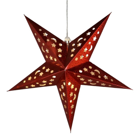 Sternleuchte Weihnachtsbeleuchtung LED Batteriebetrieben Weihnachtsdeko Stern - Rot - Weihnachtsstern LED