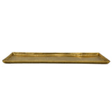 Tablett Deko Metall 44x13 cm gold Kerzentablett Dekotablett Dekoschale rechteckig - Dekotablett