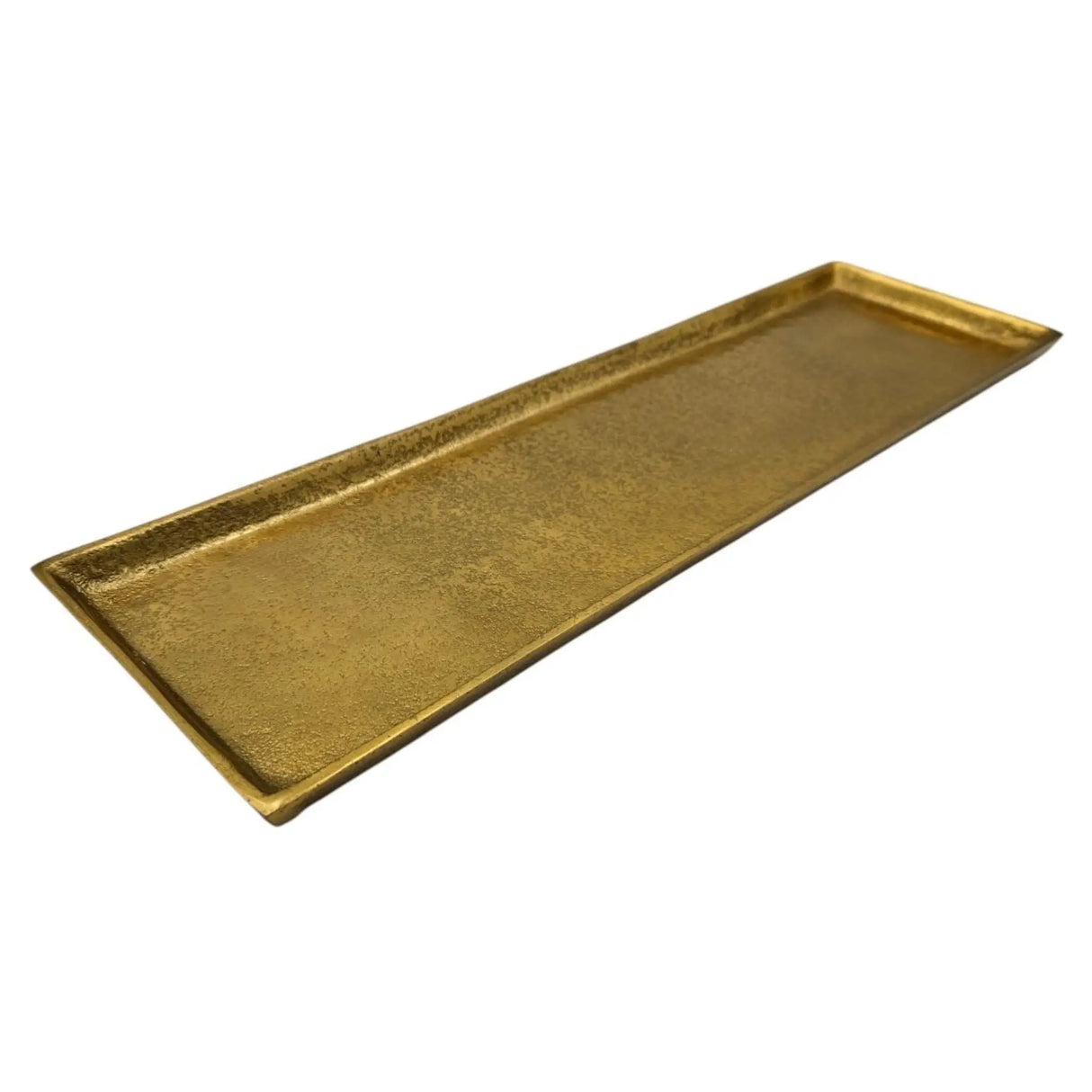 Tablett Deko Metall 44x13 cm gold Kerzentablett Dekotablett Dekoschale rechteckig - Dekotablett