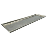 Tablett Deko Metall 44x13 cm silber Kerzentablett Dekotablett Dekoschale rechteckig - Dekotablett