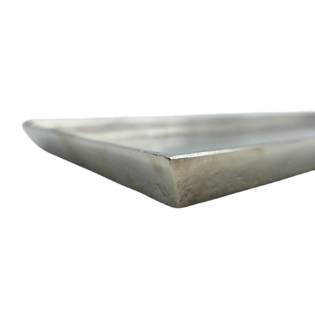 Tablett Deko Metall 44x13 cm silber Kerzentablett Dekotablett Dekoschale rechteckig - Dekotablett
