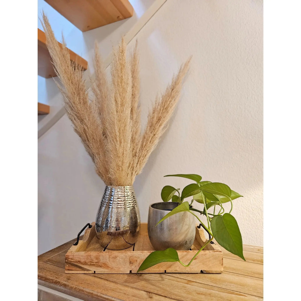 Tablett Dekotablett Holz Mango braun Deko Tischdeko Kerzentablett Holztablett Klein: 38 x 25,5 cm - Holztablett