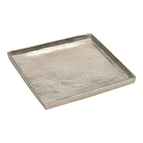 Tablett Dekoteller silber Metall massiv Tischdeko Schale Dekoschale 30x 30cm - Dekoteller