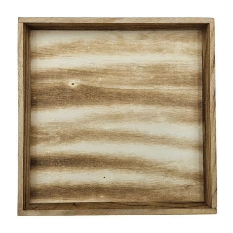 Tablett Holztablett 26x26 braun Natur Dekotablett rechteckig Kerzentablett - Dekotablett