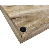 Tablett Mangoholz Dekotablett massives Holz Tischdeko Serviertablett 30 x 30 cm - Holztablett