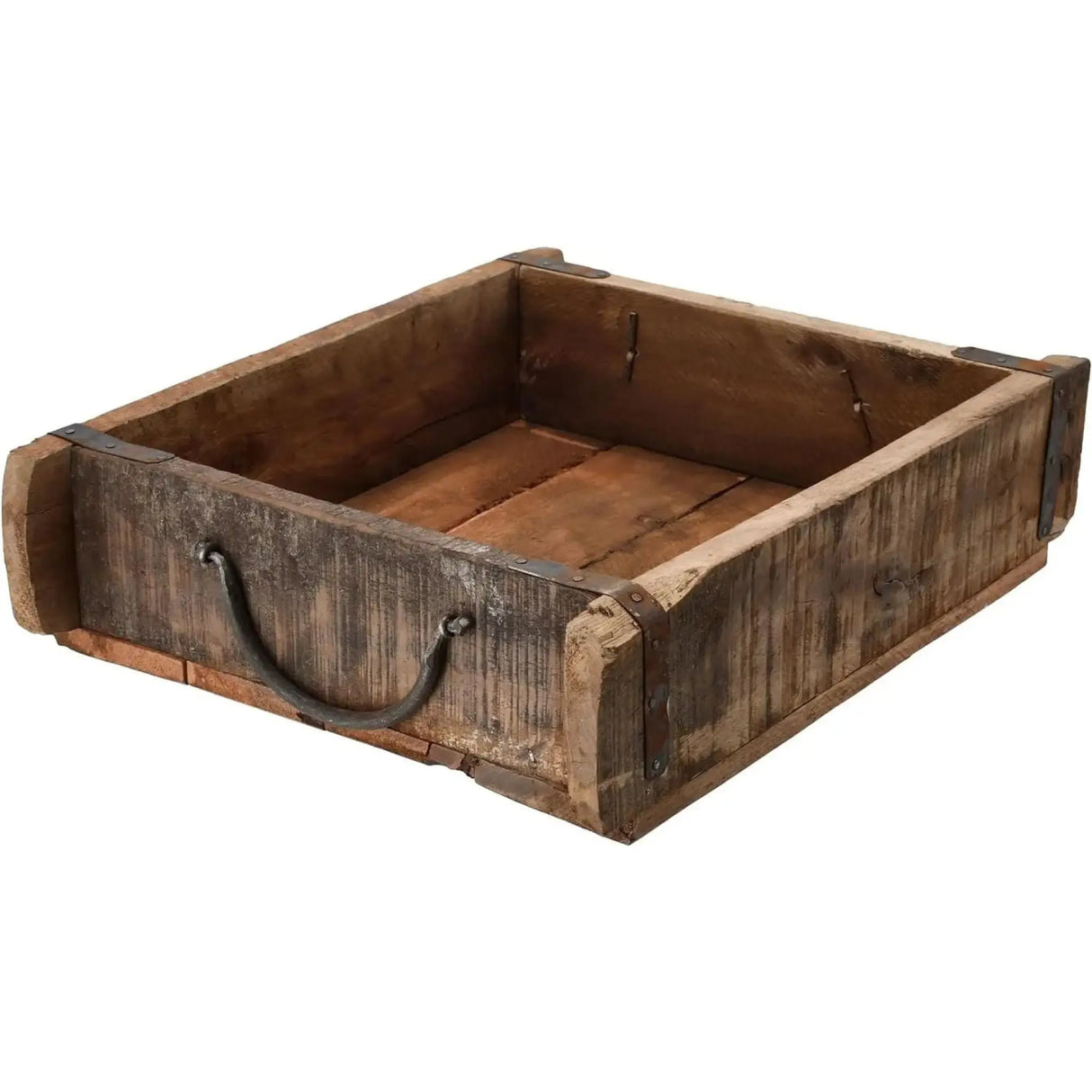 Tablett Ziegelform Kiste Holzkasten recyceltes Holz Landhaus Kasten 31x25 cm - Landhaus Tablett