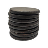 Teakholz Untersetzer rund 10 cm 8er Set – für Getränke & Raclette Rustikale Tischdeko - Untersetzer
