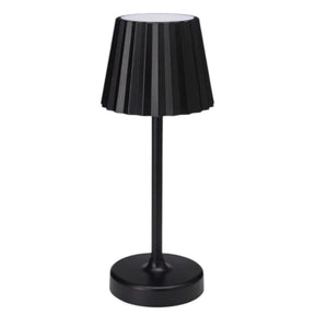 Tischleuchte Lampe Leuchte LED weiß schwarz Batterie Leselampe Nachttischlampe - Schwarz geriffelt - Leuchte Touch