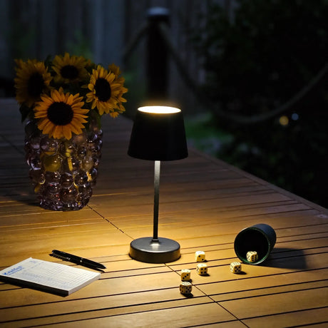 Tischleuchte Lampe Leuchte LED weiß schwarz Batterie Leselampe Nachttischlampe - Leuchte Touch