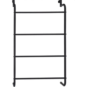 Tür Handtuchhalter schwarz 44 x 73 cm Haken für Badezimmer Regal Industrie Look - Tür Handtuchhalter