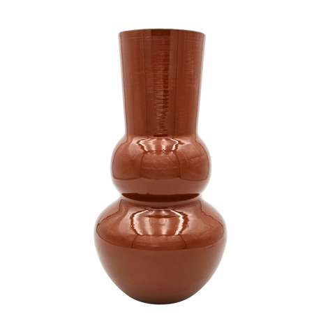 Vase Blumenvase XXL Dekovase Metallvase Beige Braun 38x25 Retro Blumengefäß - Vase