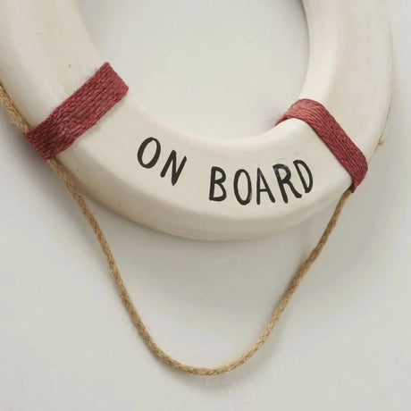 Wandbild Rettungsring Maritim rot 20 cm Holz Wanddeko Jute Deko Kü - Rettungsring Maritim