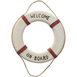 Wandbild Rettungsring Maritim rot 20 cm Holz Wanddeko Jute Deko Kü - Rettungsring Maritim