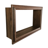 Wandregal Holzregal Dekoregal Modern mit LED 40x25 cm braun Bilderrahmen - Wandregal