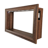 Wandregal Holzregal Dekoregal Modern mit LED 40x25 cm braun Bilderrahmen - Wandregal