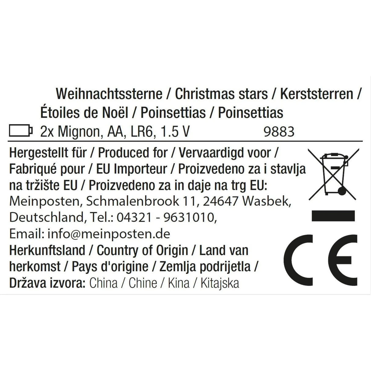 Weihnachten Stern LED 2er Set Beleuchtung Timer warmweiß Lichterkette innen - Lichterkette LED